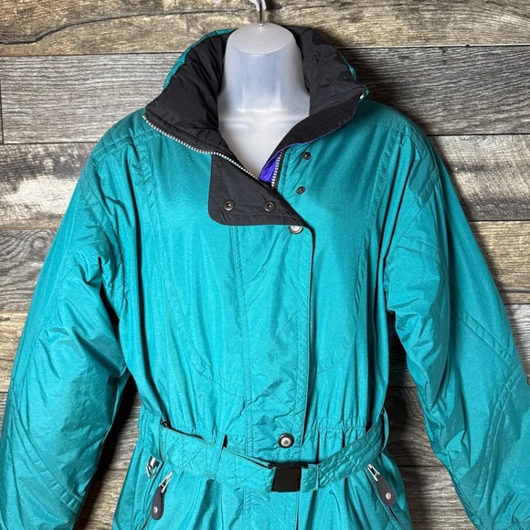 Obermeyer Ski Jacket Green 80s Retro Size 10 Vintage - Picture 2 of 13
